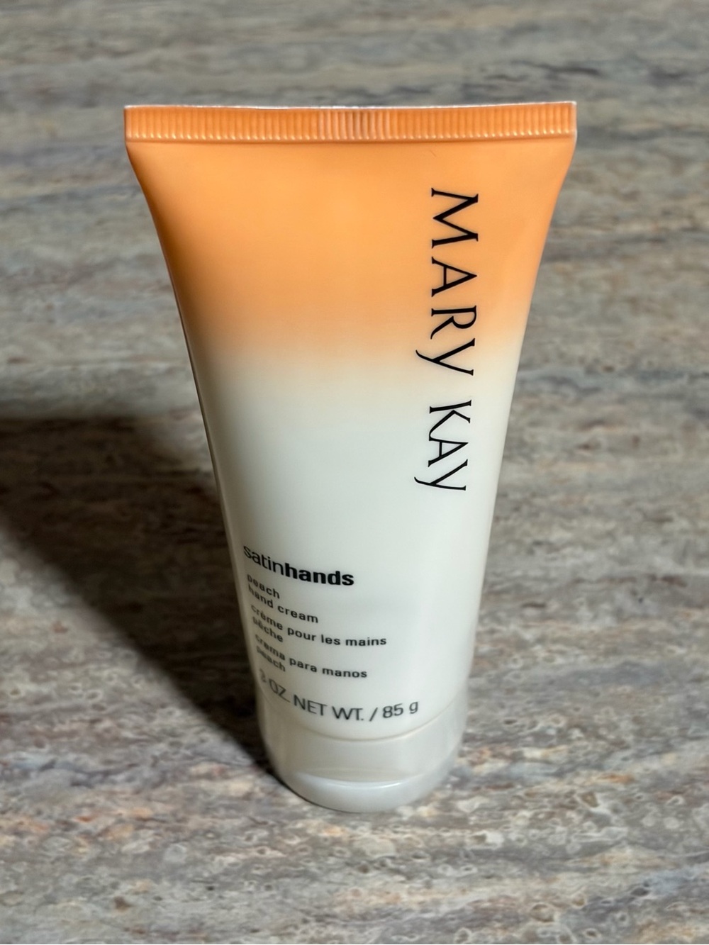 Mary Kay Satin Hands Hand Cream - Peach and White Tube
